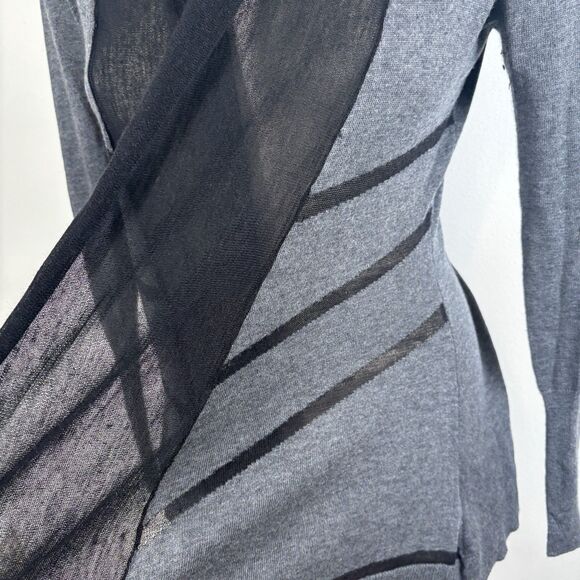 Fate Womens XS Black Upson Stitchfix Draped Open Front Cardigan Light Sweater - Picture 5 of 8